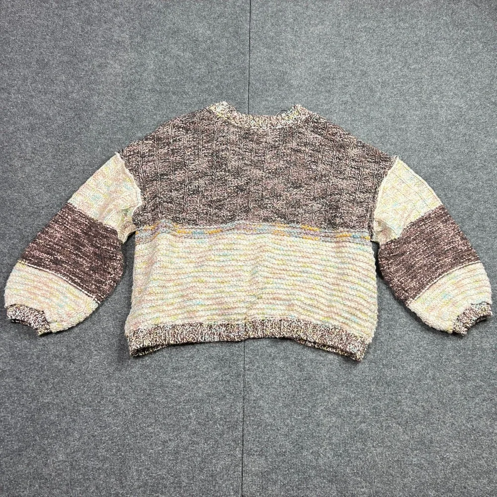 NWT Free People Women Large Isabella Cardigan Moonbeam Slouchy Sweater OB2239997
